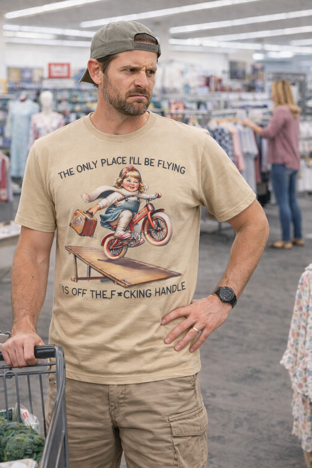 Flying Off the Handle Graphic Tee-Comfort Colors Premium Tee