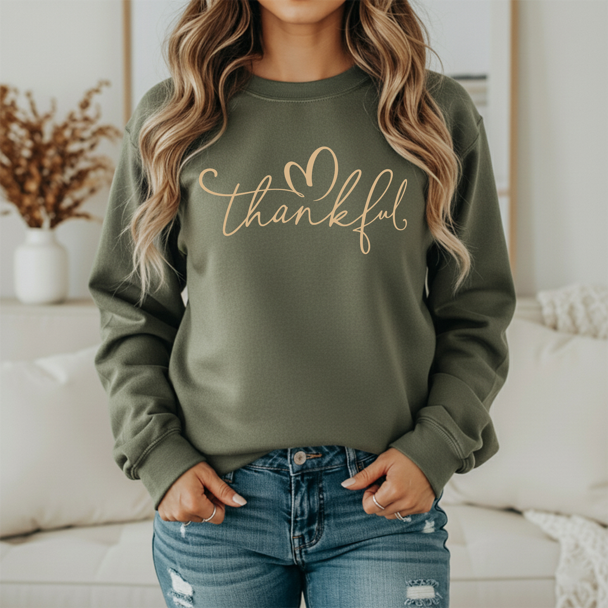 Thankful- Crewneck Sweatshirt
