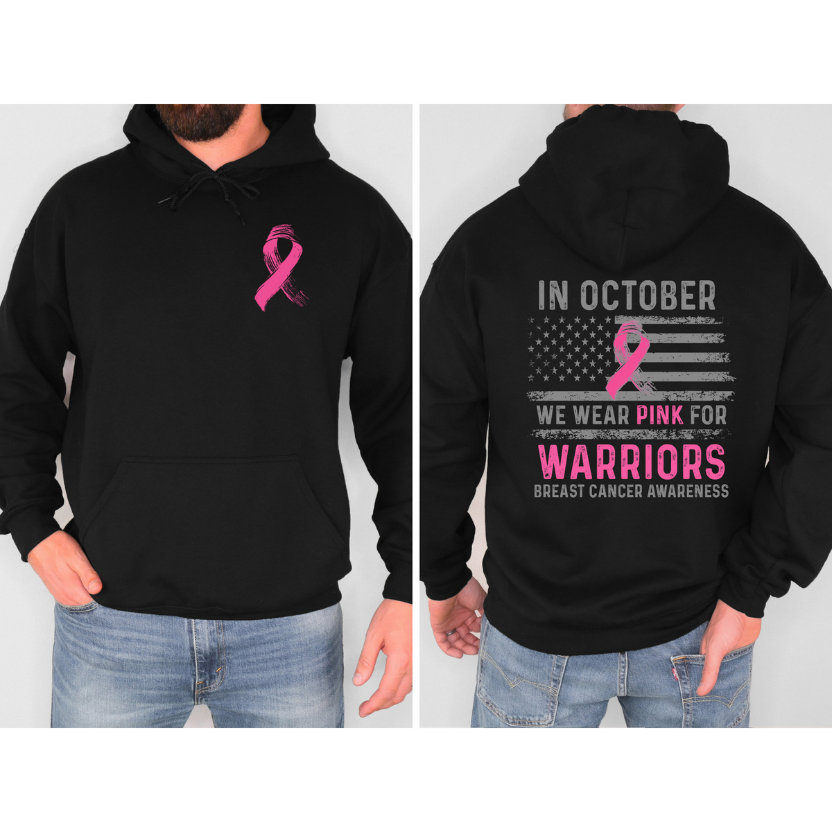 In October We Wear Pink for Warriors | Breast Cancer Awareness Apparel