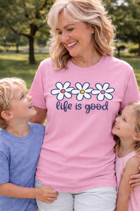 Life Is Good Daisy Tee – Comfort Colors Premium Tee
