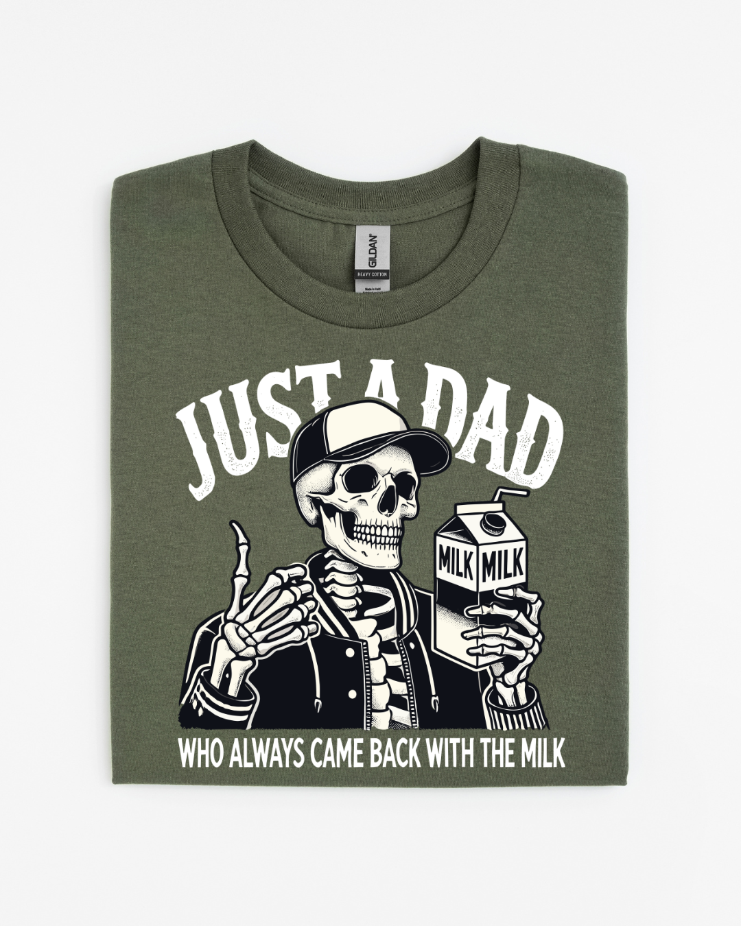 Just a Dad Who Always Came Back With the Milk T-Shirt