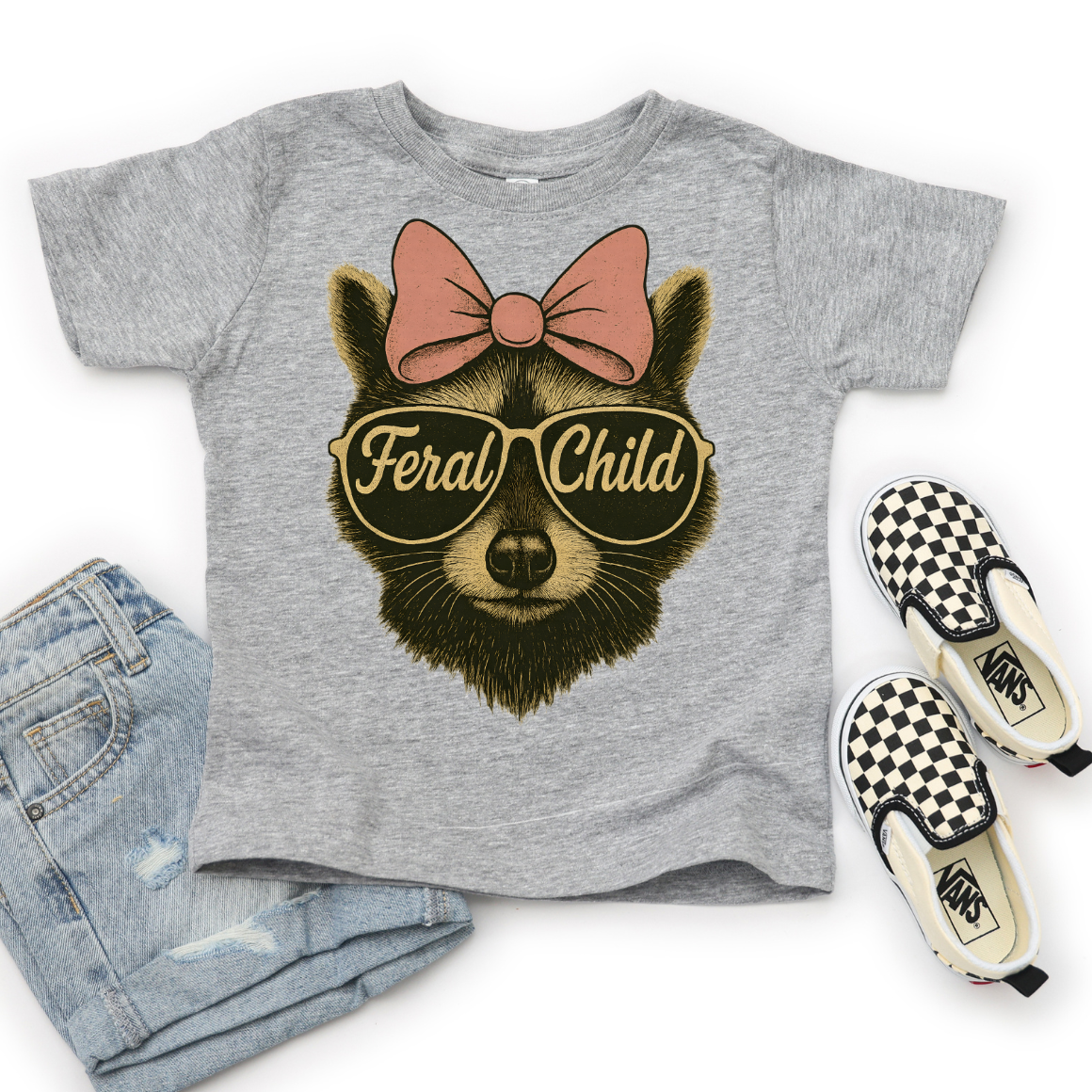 Feral Child Bear Toddler Graphic Tee – Girl Version
