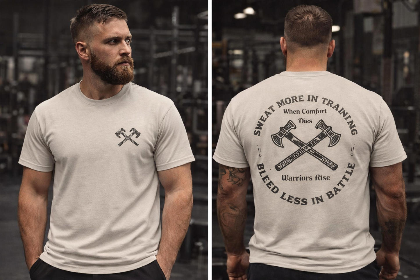 Sweat More In Training Bleed Less In Battle Shirt | Warrior Gym Softstyle Tee