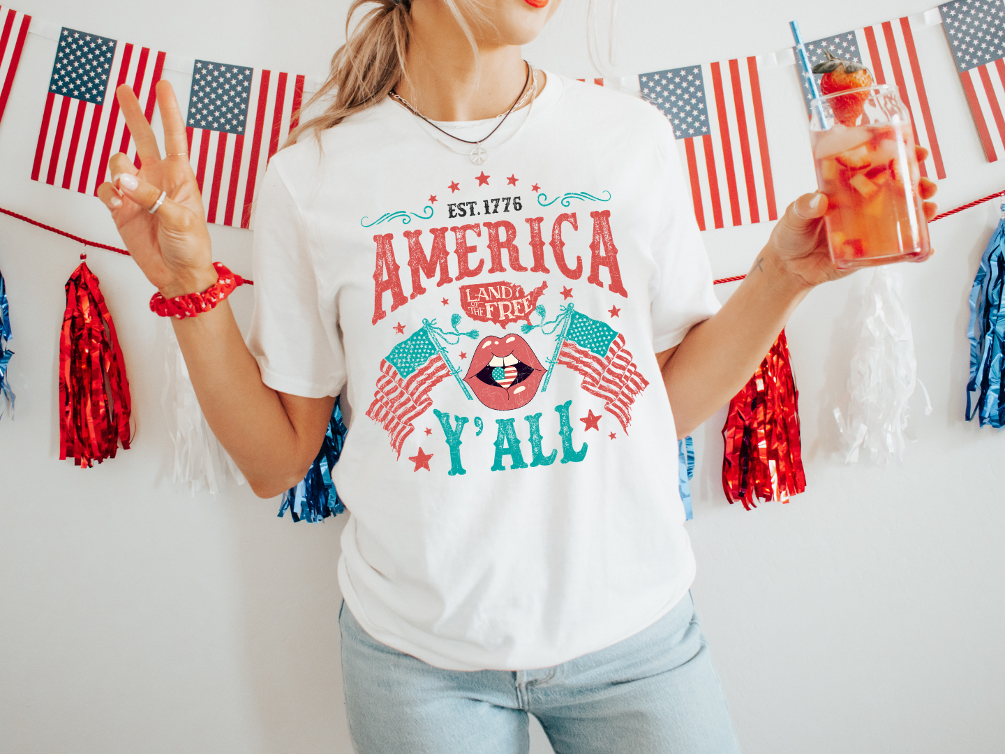 America Y'all Patriotic Graphic Tee