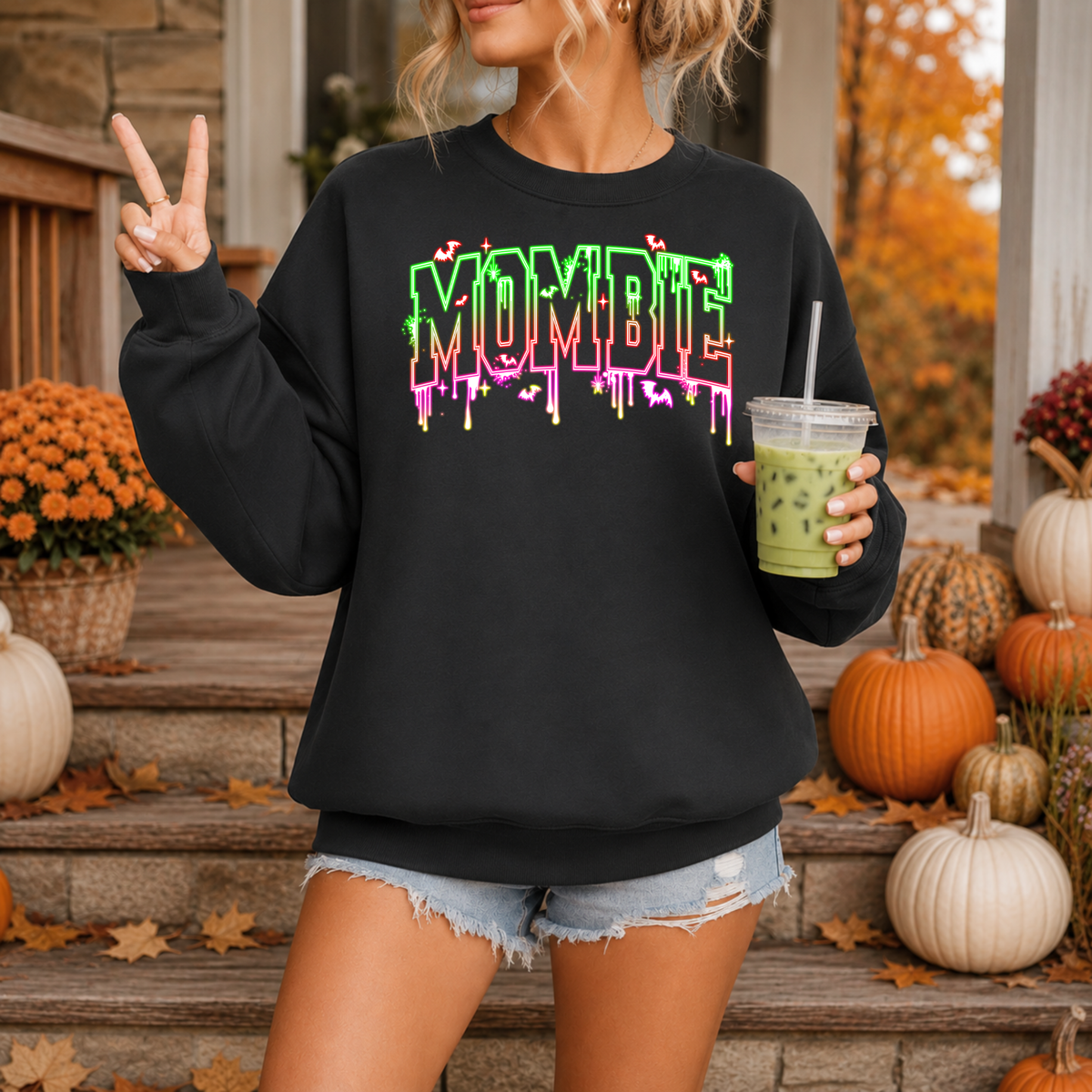 Mombie | Neon Halloween Apparel