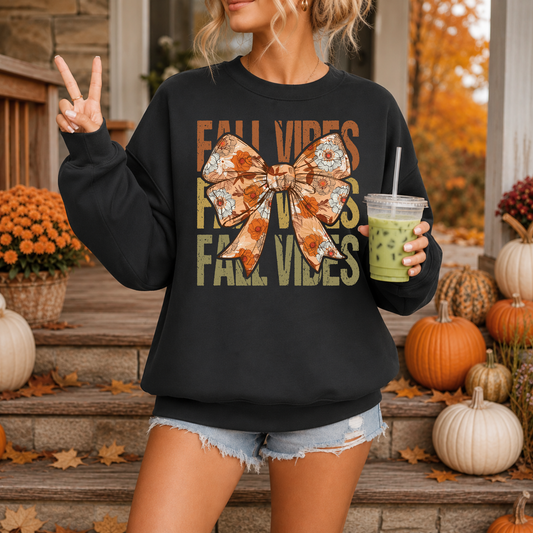 Fall Vibes Coquette Bow | Fall Sweatshirt & Hoodie