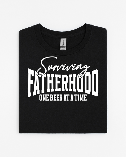 Surviving Fatherhood One Beer at a Time Dad Shirt