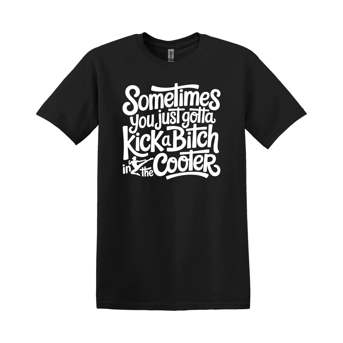 Sometimes You Just Gotta Kick a Bitch in the Cooter | Funny Graphic T-Shirt