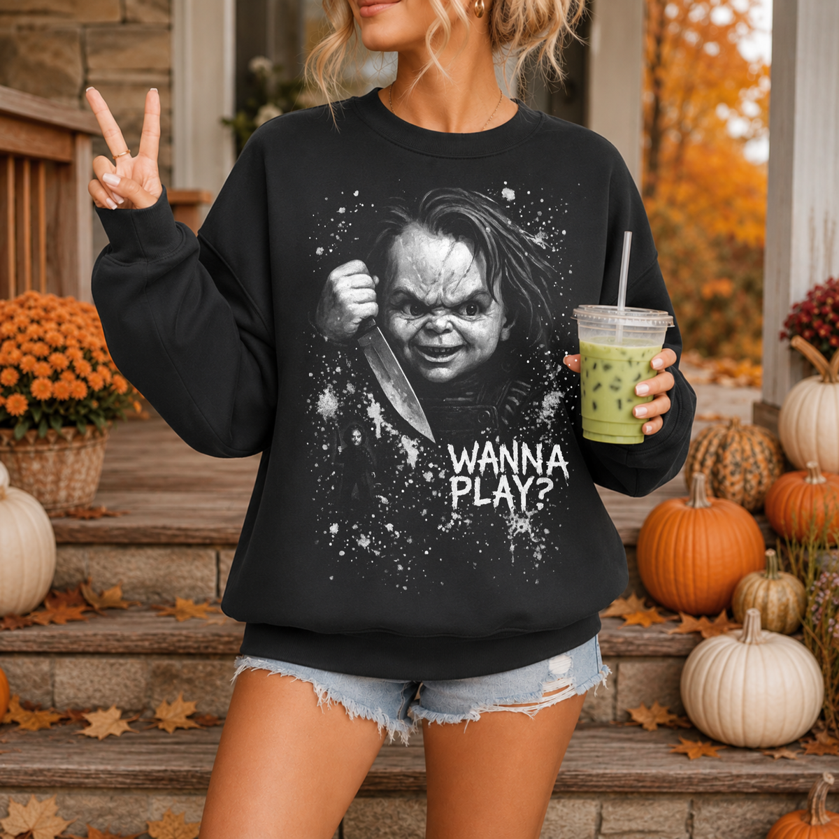 Wanna Play? | Horror Halloween Apparel