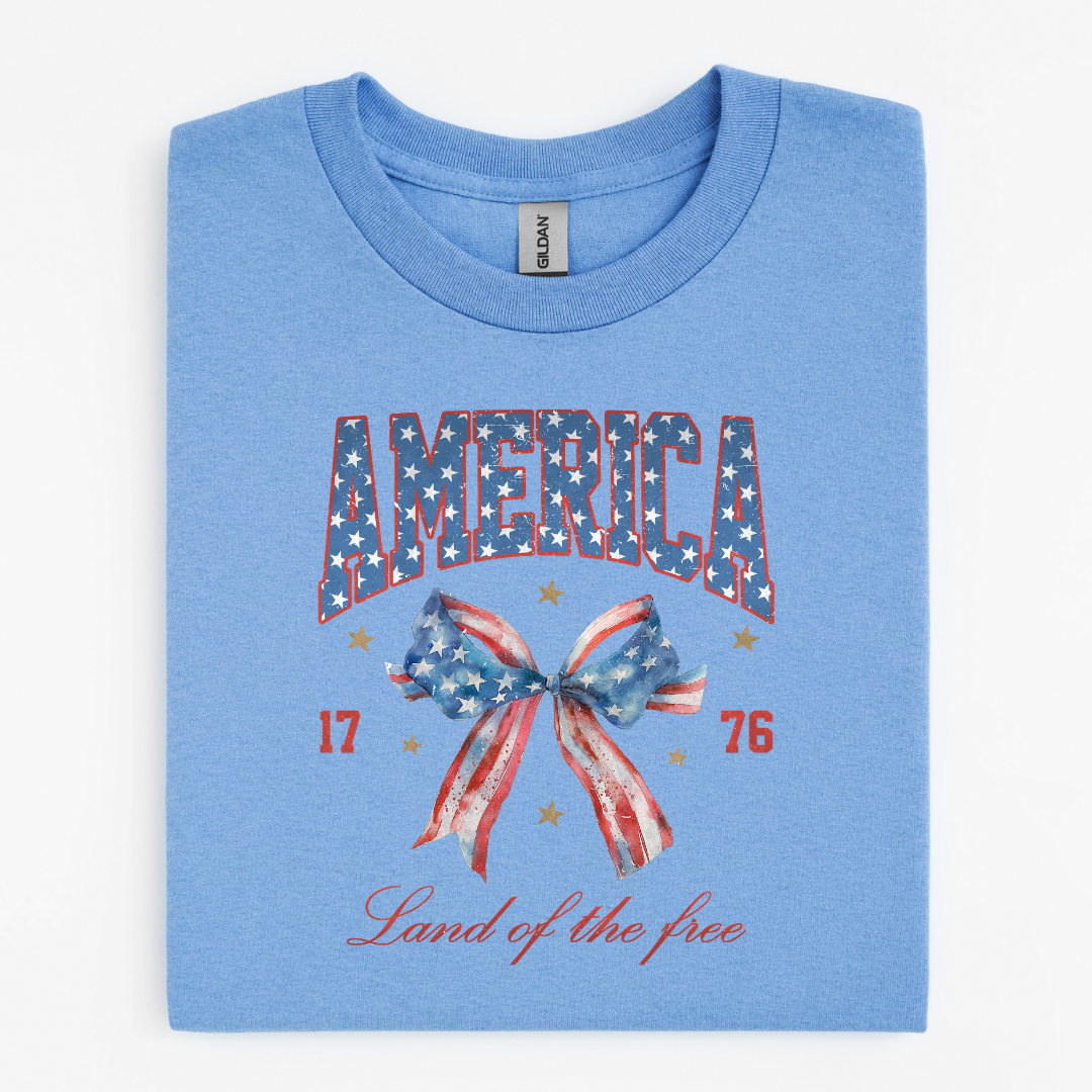 America 1776 Patriotic Bow Graphic Tee