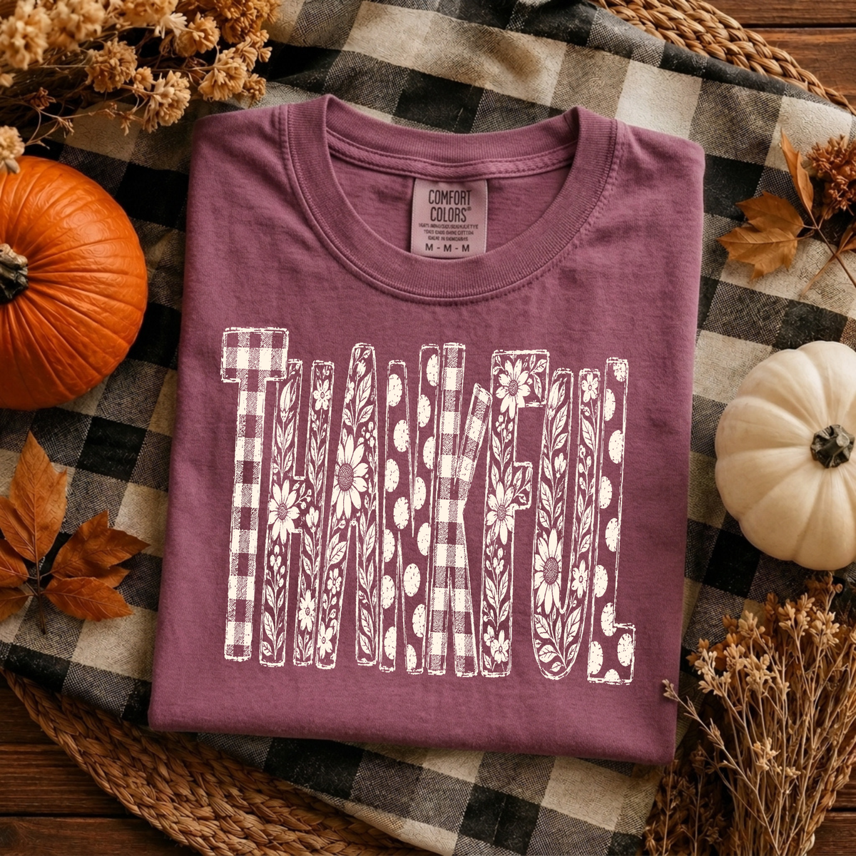 Thankful | Floral & Patchwork Fall Apparel