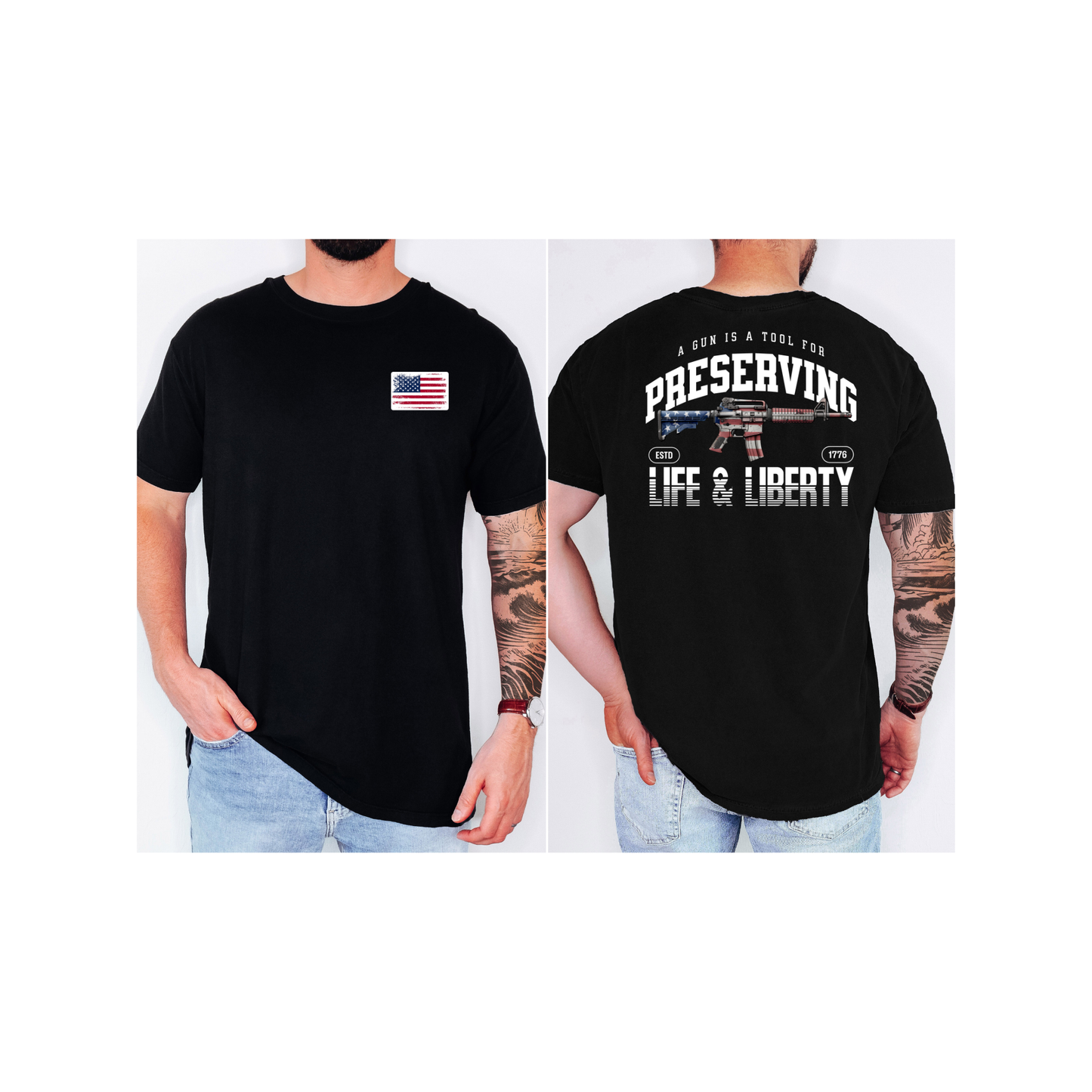 Preserving Life & Liberty Patriotic Comfort Colors 1717 T-Shirt