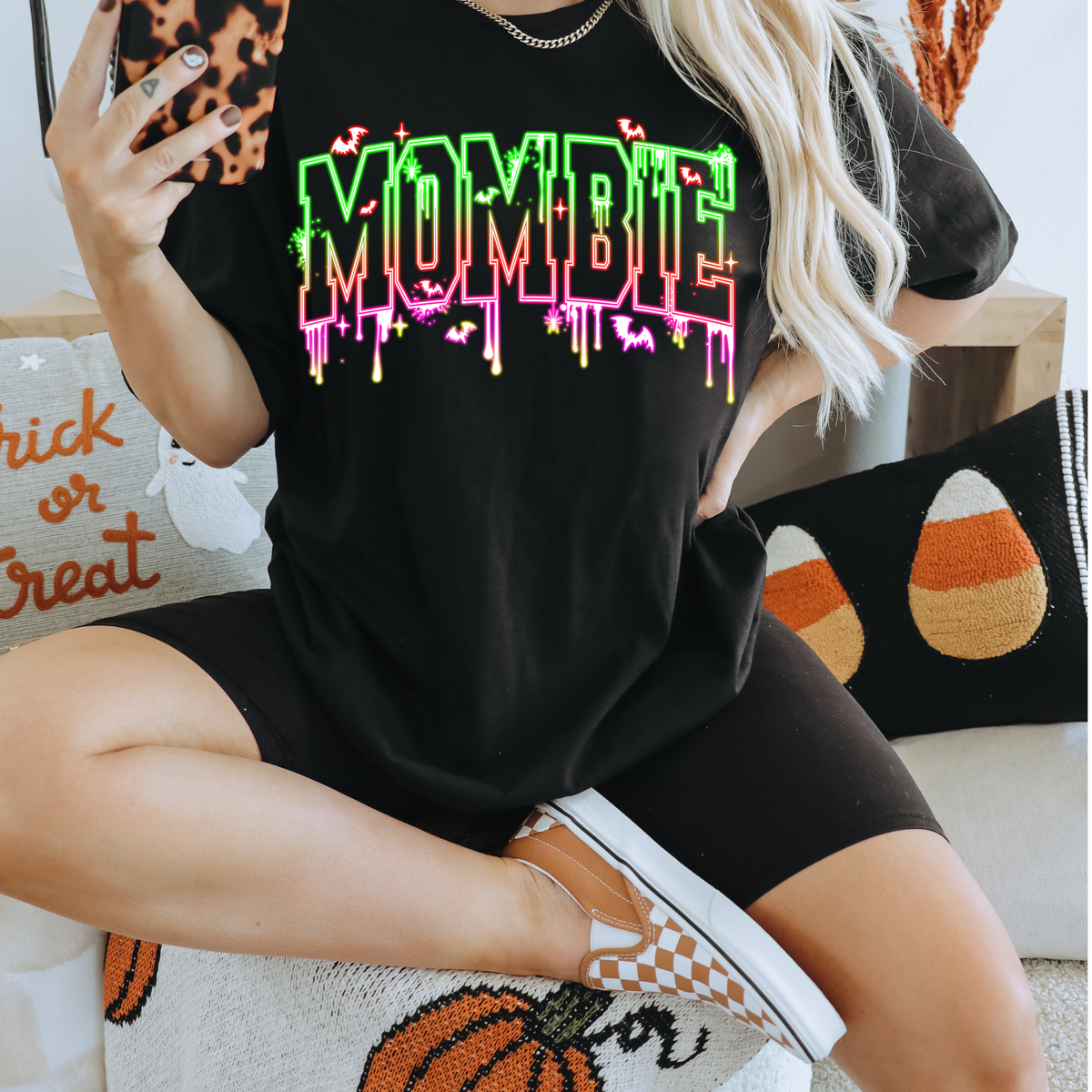 Mombie | Neon Halloween Apparel