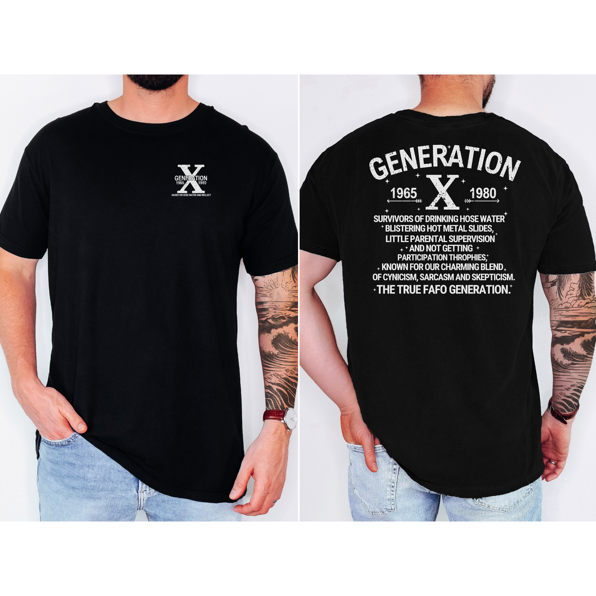Generation X | Front & Back Graphic Tees, Long Sleeves & Hoodies