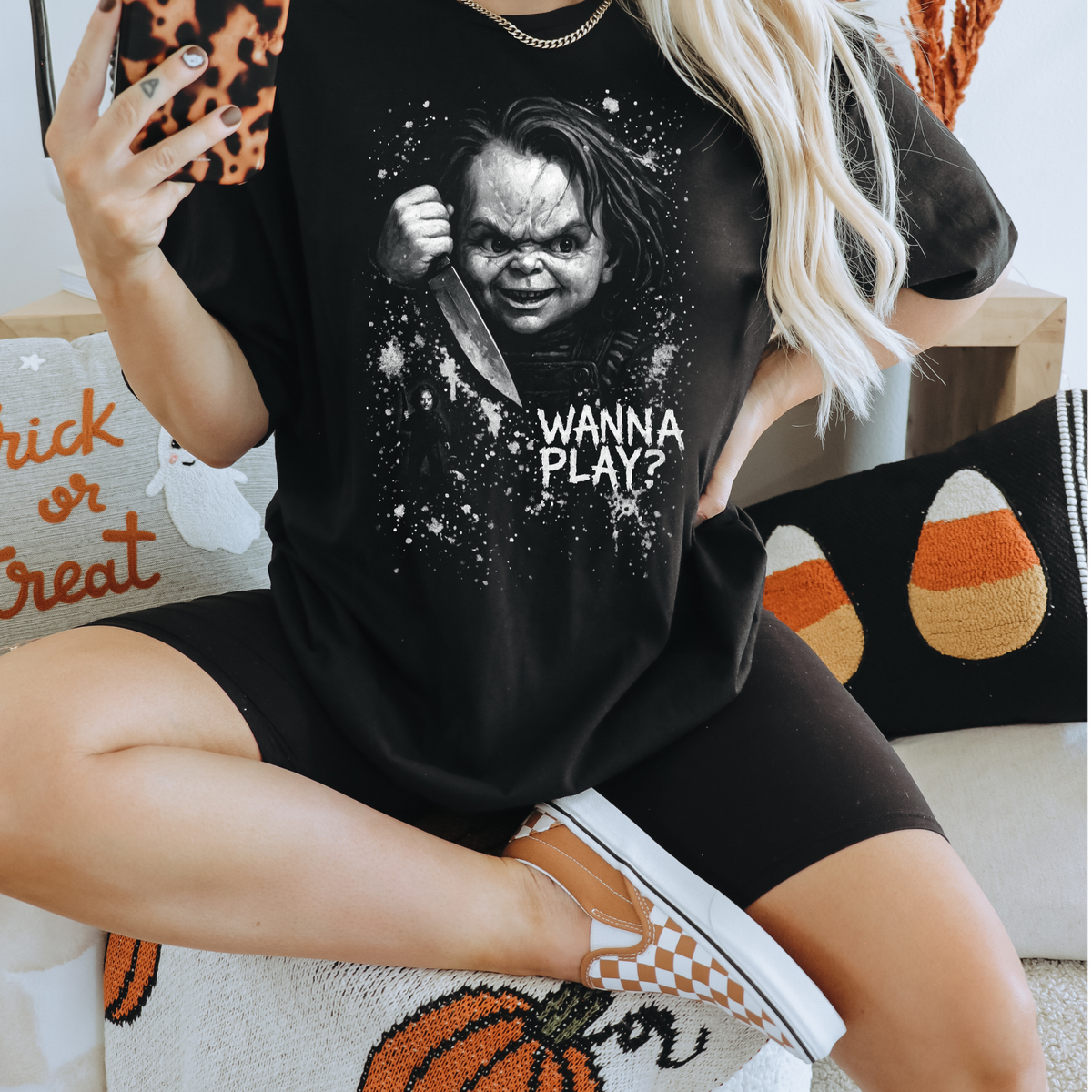 Wanna Play? | Horror Halloween Apparel
