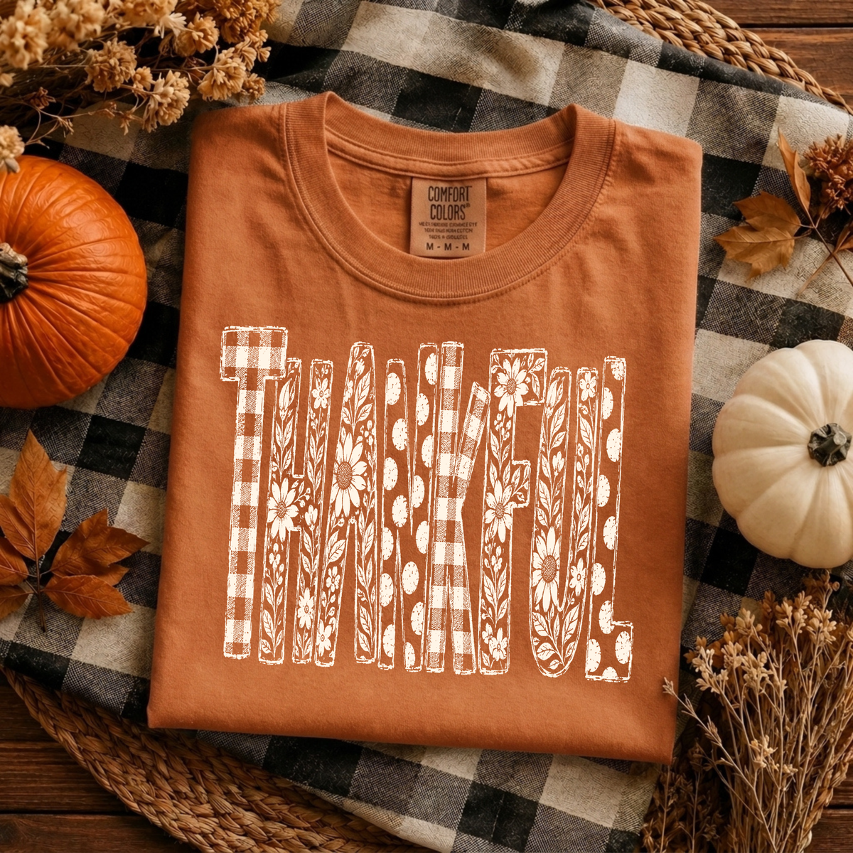 Thankful | Floral & Patchwork Fall Apparel