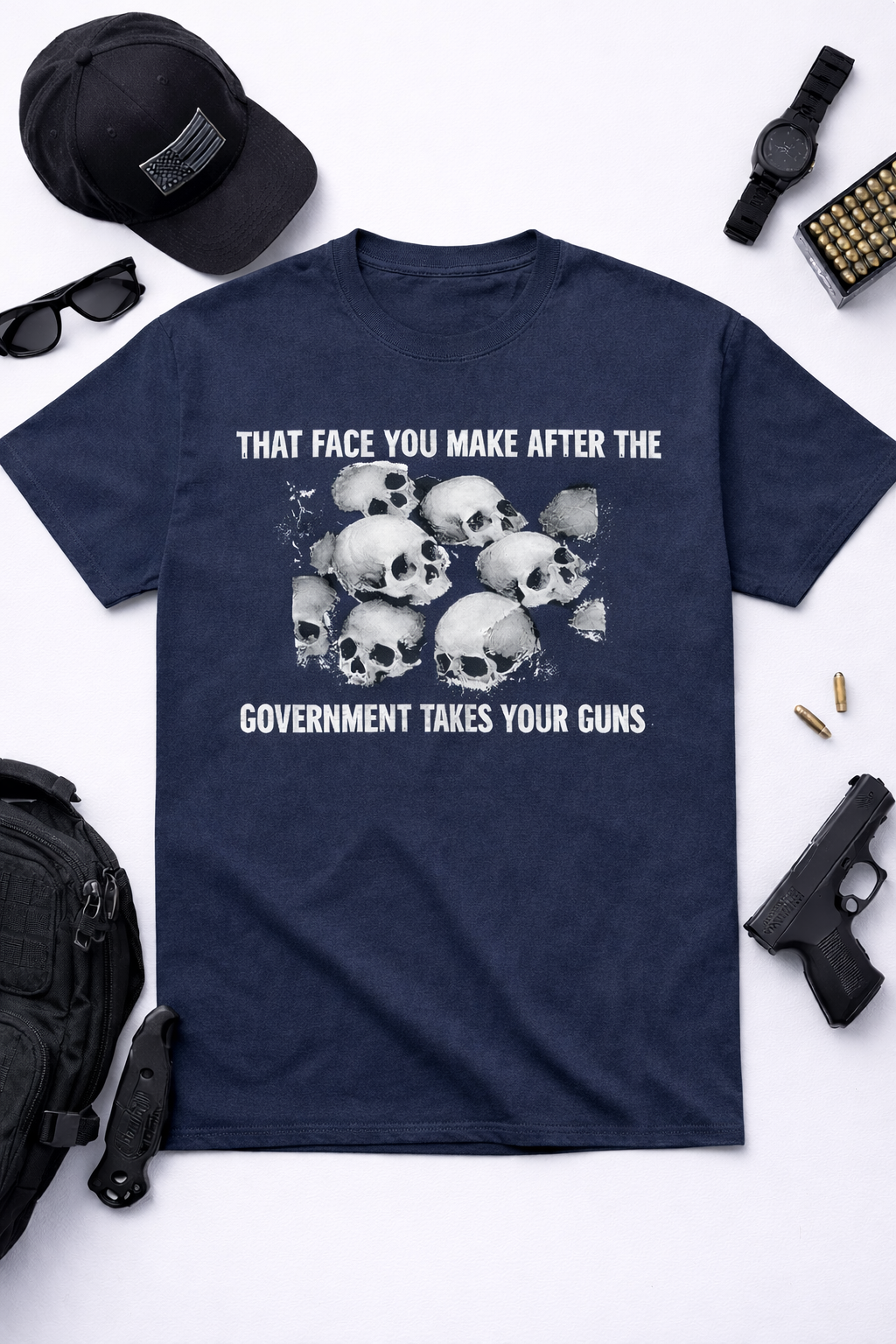 Skull Gun Control Graphic Comfort Colors Premium Tee