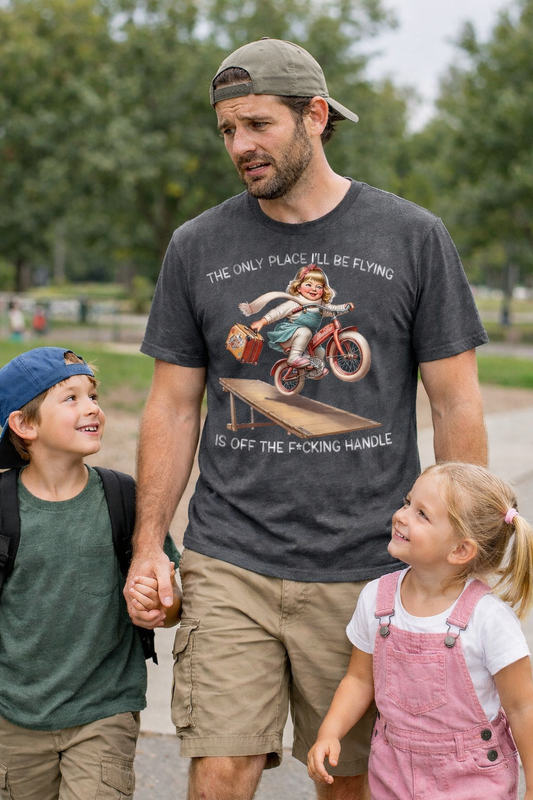 Flying Off the Handle Graphic Tee-Comfort Colors Premium Tee