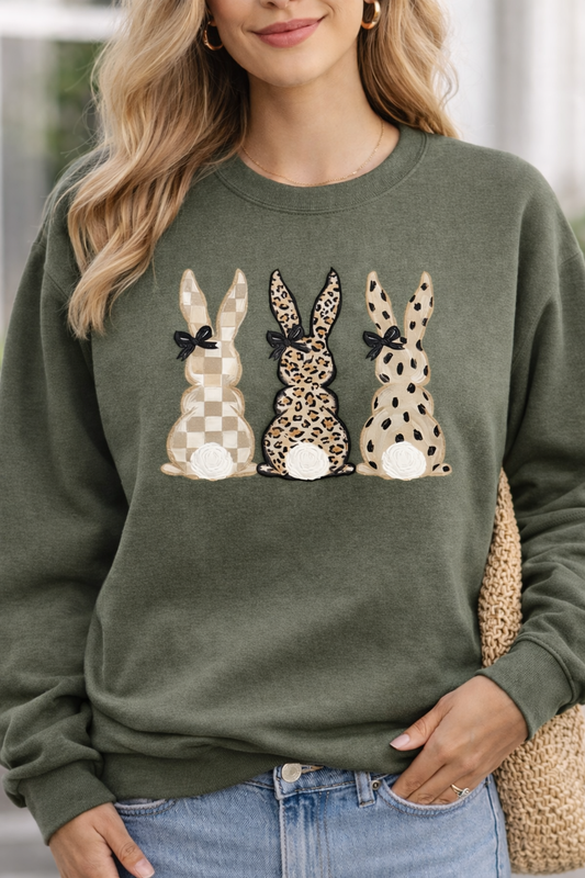 Neutral Bunny Crewneck Sweatshirt