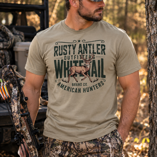 Rusty Antler Whitetail | Hunting Graphic T-Shirt