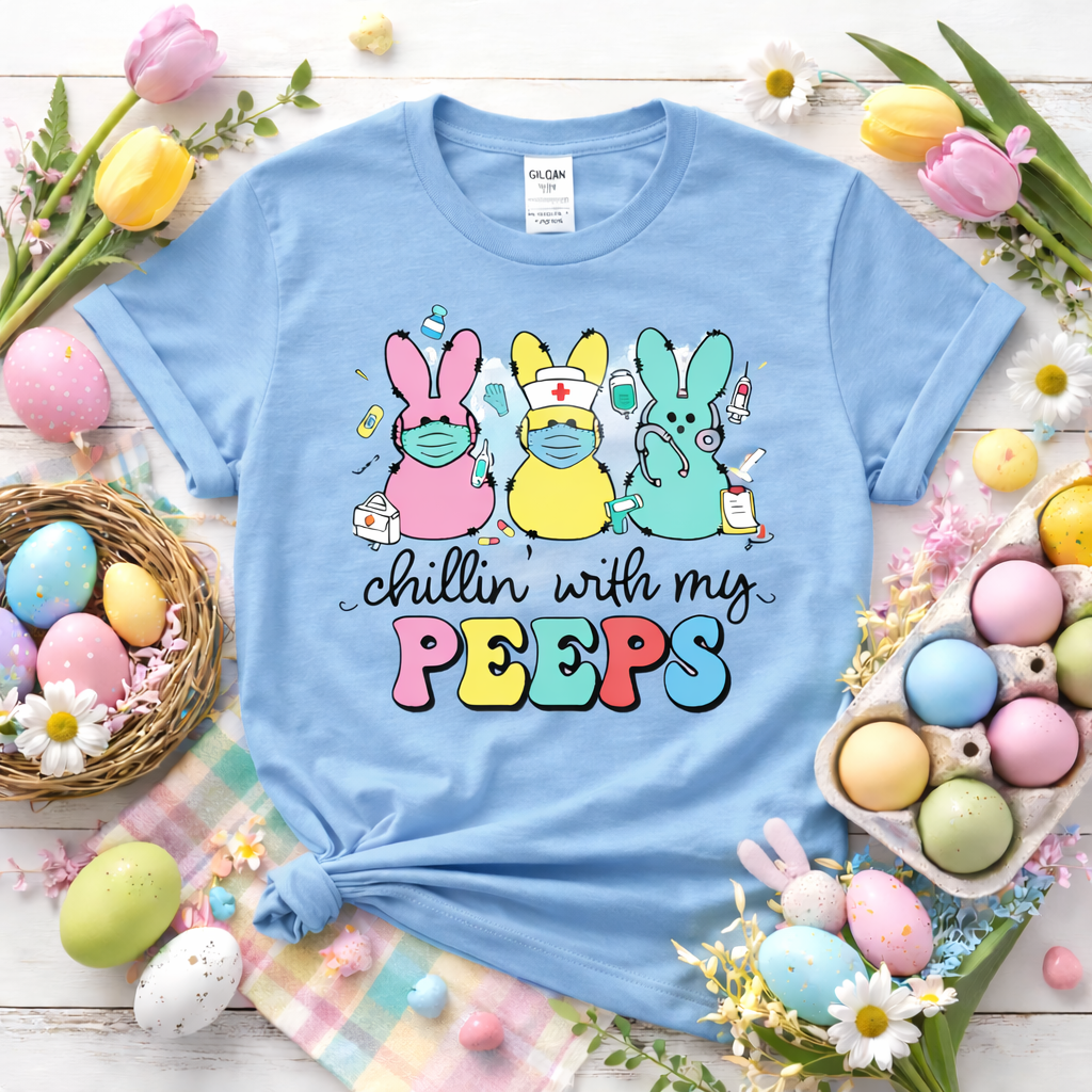 Chillin’ With My Peeps – Easter Nurse & Healthcare Worker Softstyle T-Shirt