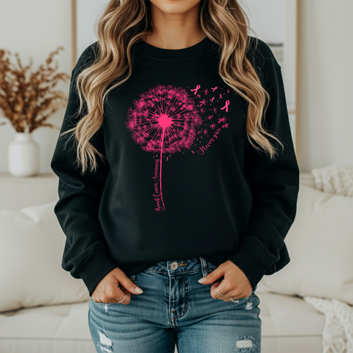 Never Give Up | Breast Cancer Awareness Apparel