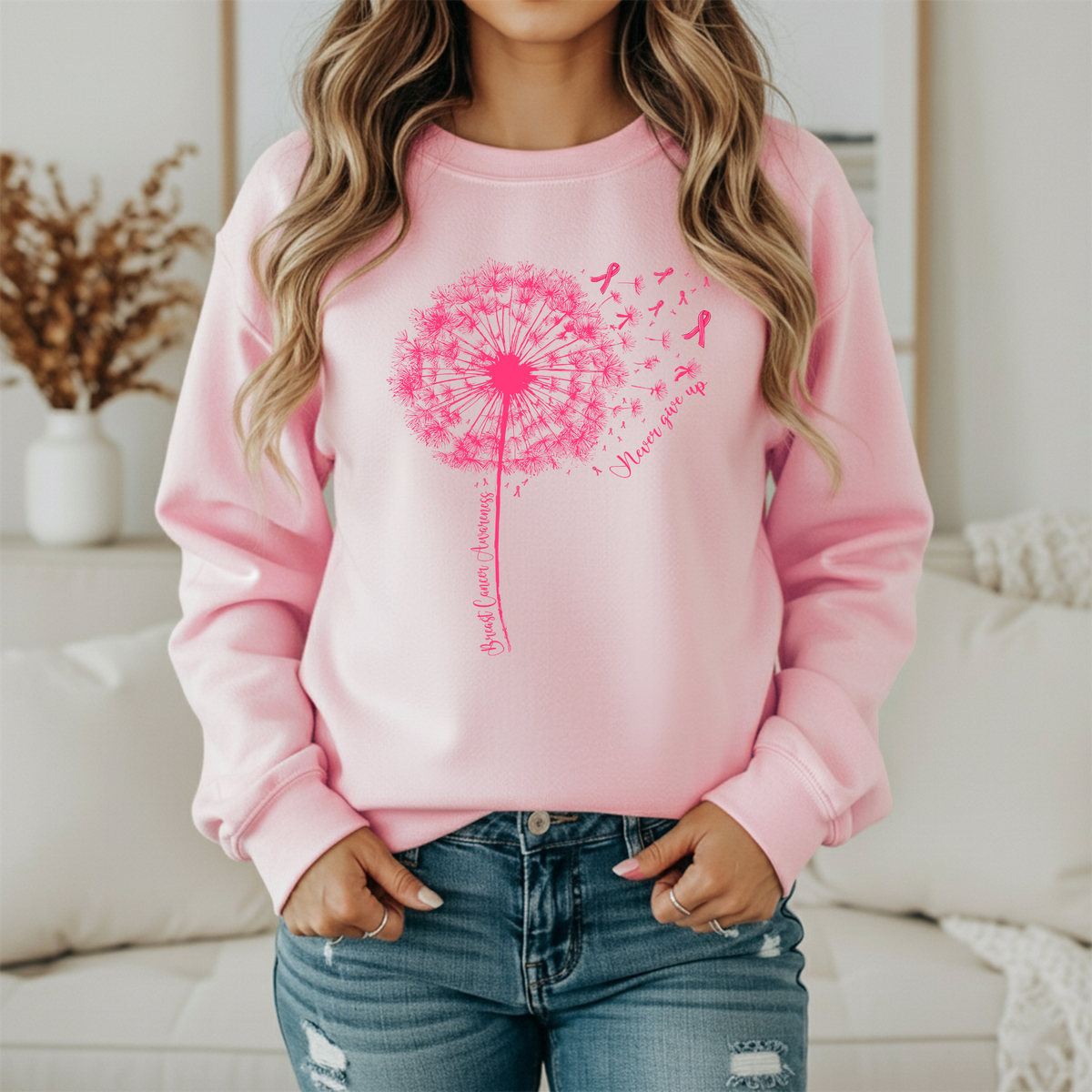 Never Give Up | Breast Cancer Awareness Apparel