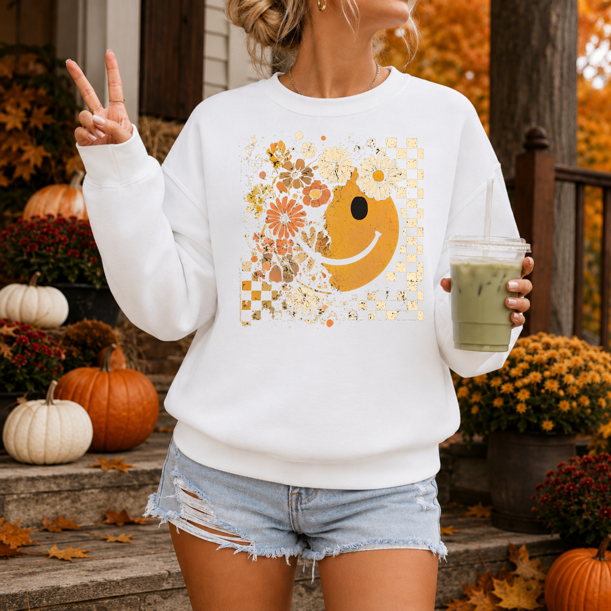 Retro Smiley & Florals | Fall Apparel