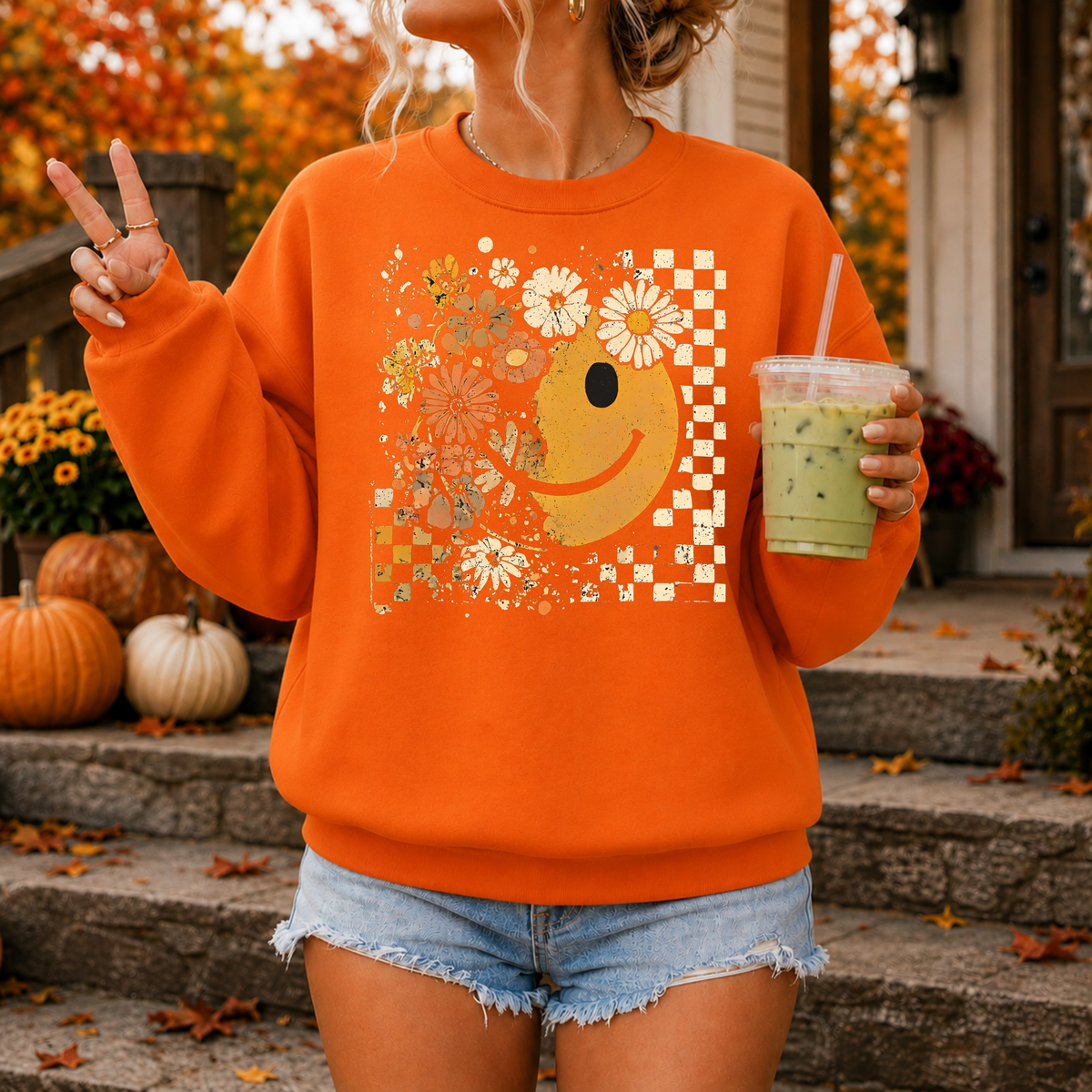 Retro Smiley & Florals | Fall Apparel