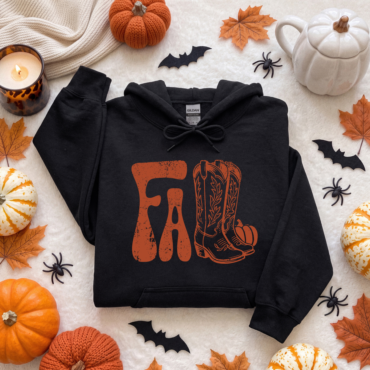 Fall Cowboy Boots & Pumpkin | Fall Apparel