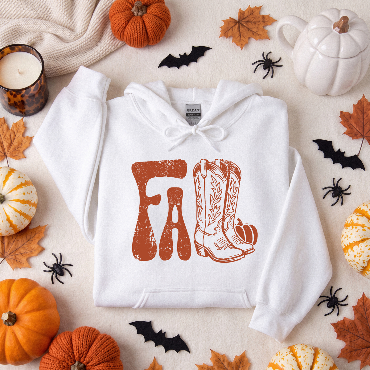 Fall Cowboy Boots & Pumpkin | Fall Apparel