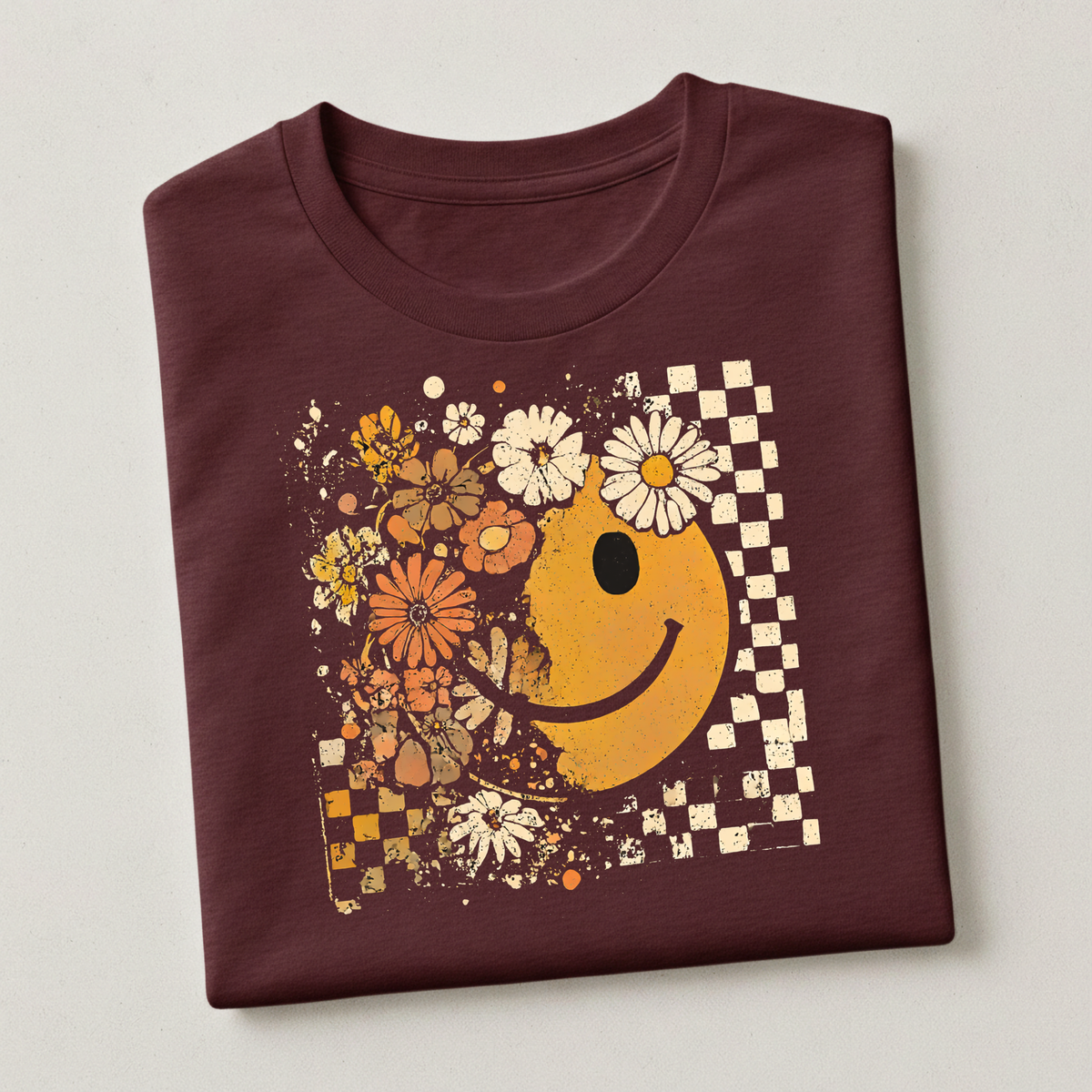 Retro Smiley & Florals | Fall Apparel