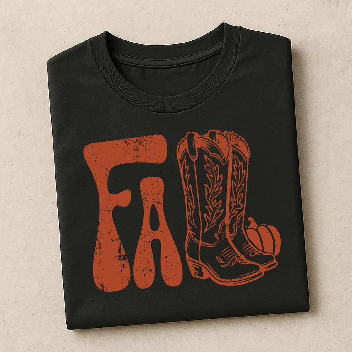 Fall Cowboy Boots & Pumpkin | Fall Apparel