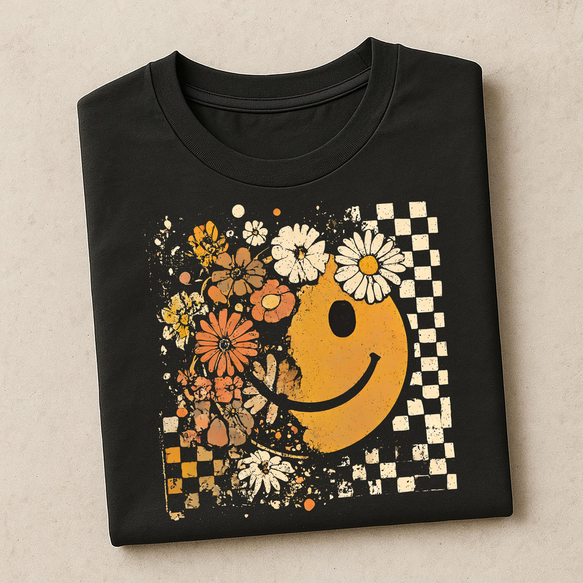 Retro Smiley & Florals | Fall Apparel