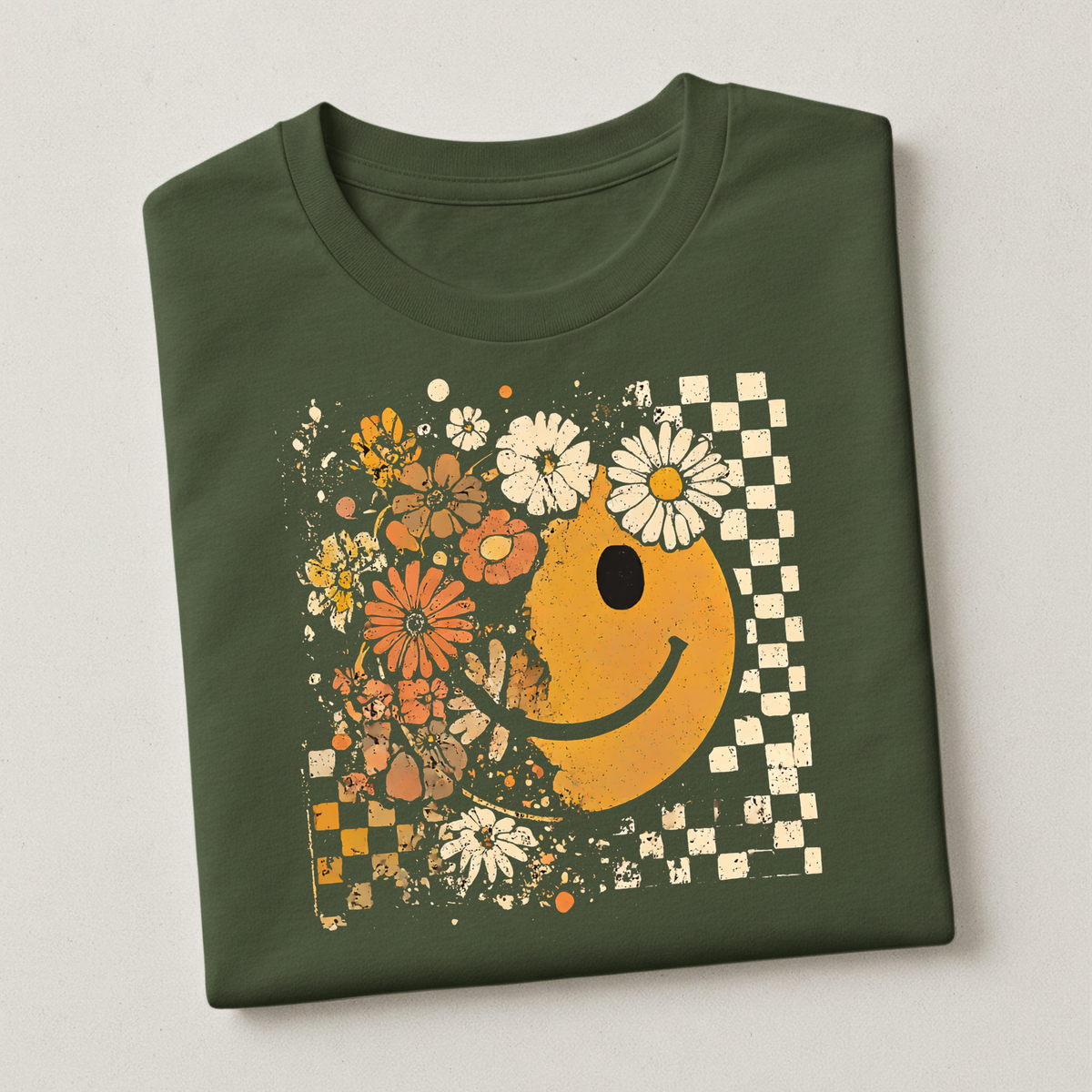 Retro Smiley & Florals | Fall Apparel