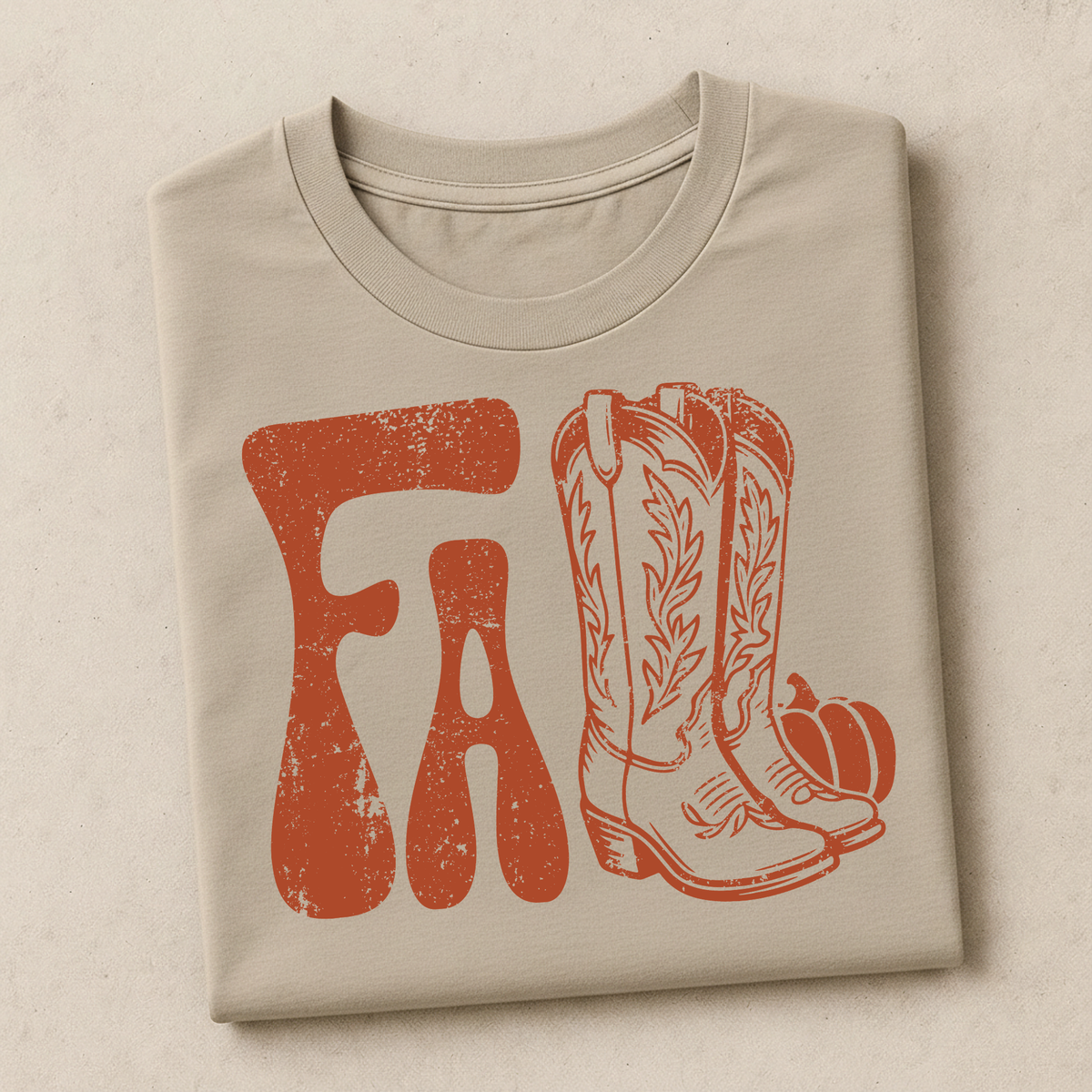 Fall Cowboy Boots & Pumpkin | Fall Apparel