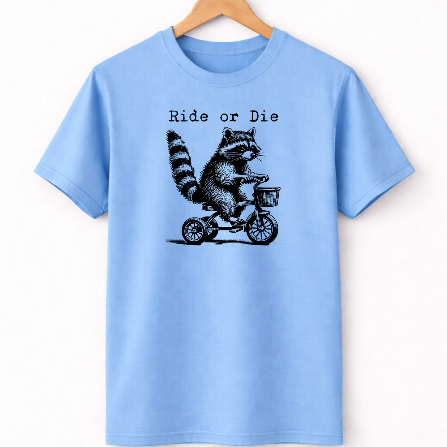 🦝 Ride or Die Raccoon Tee – Softstyle