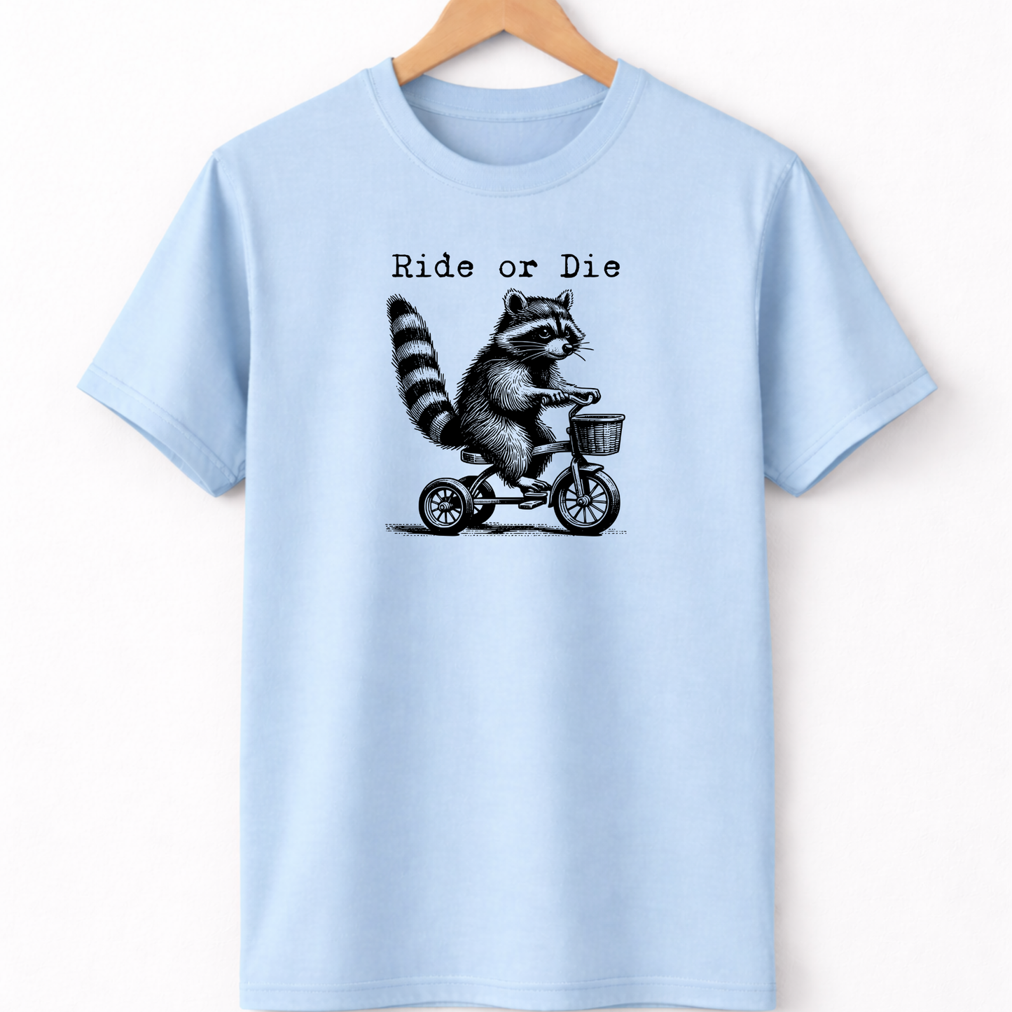 🦝 Ride or Die Raccoon Tee – Softstyle