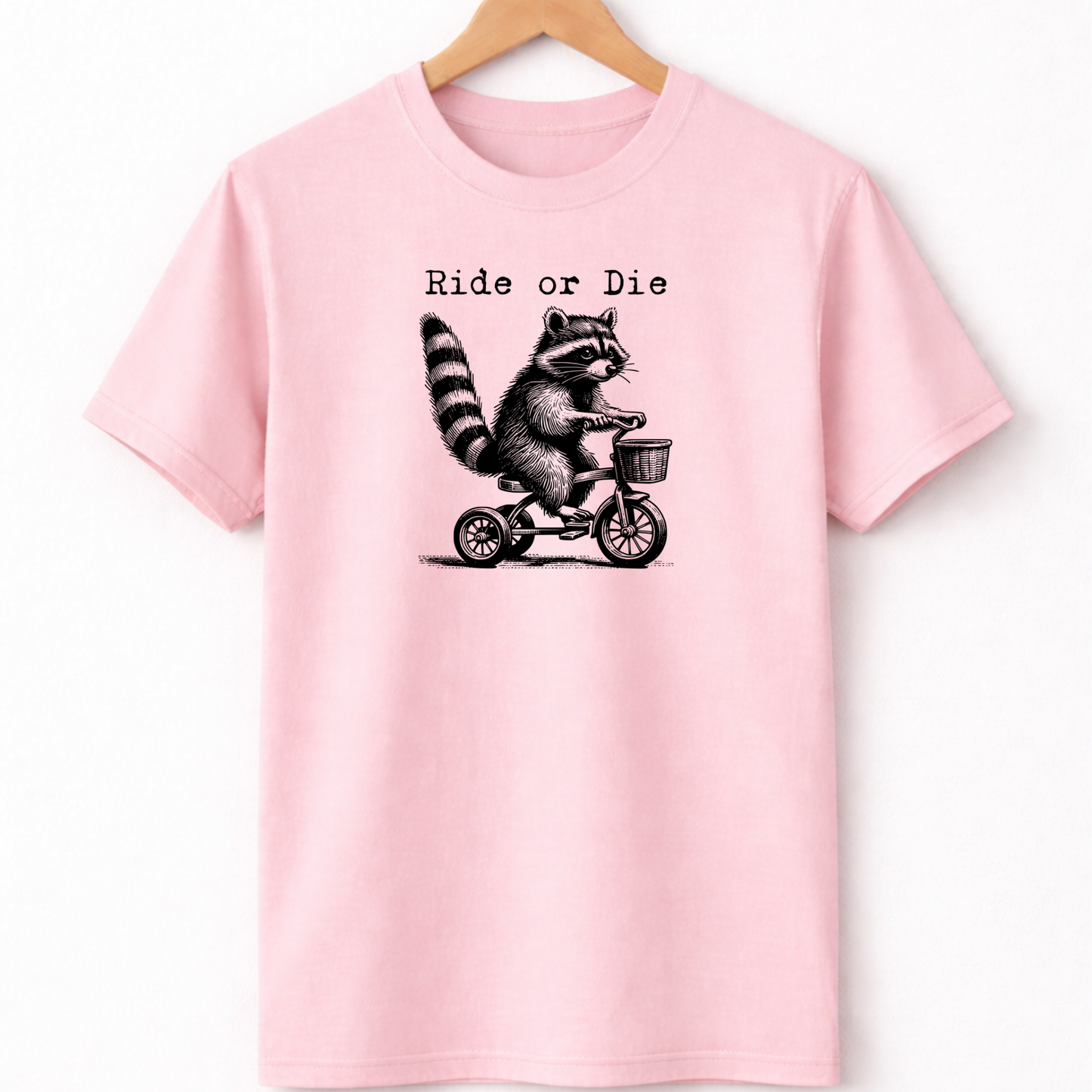 🦝 Ride or Die Raccoon Tee – Softstyle