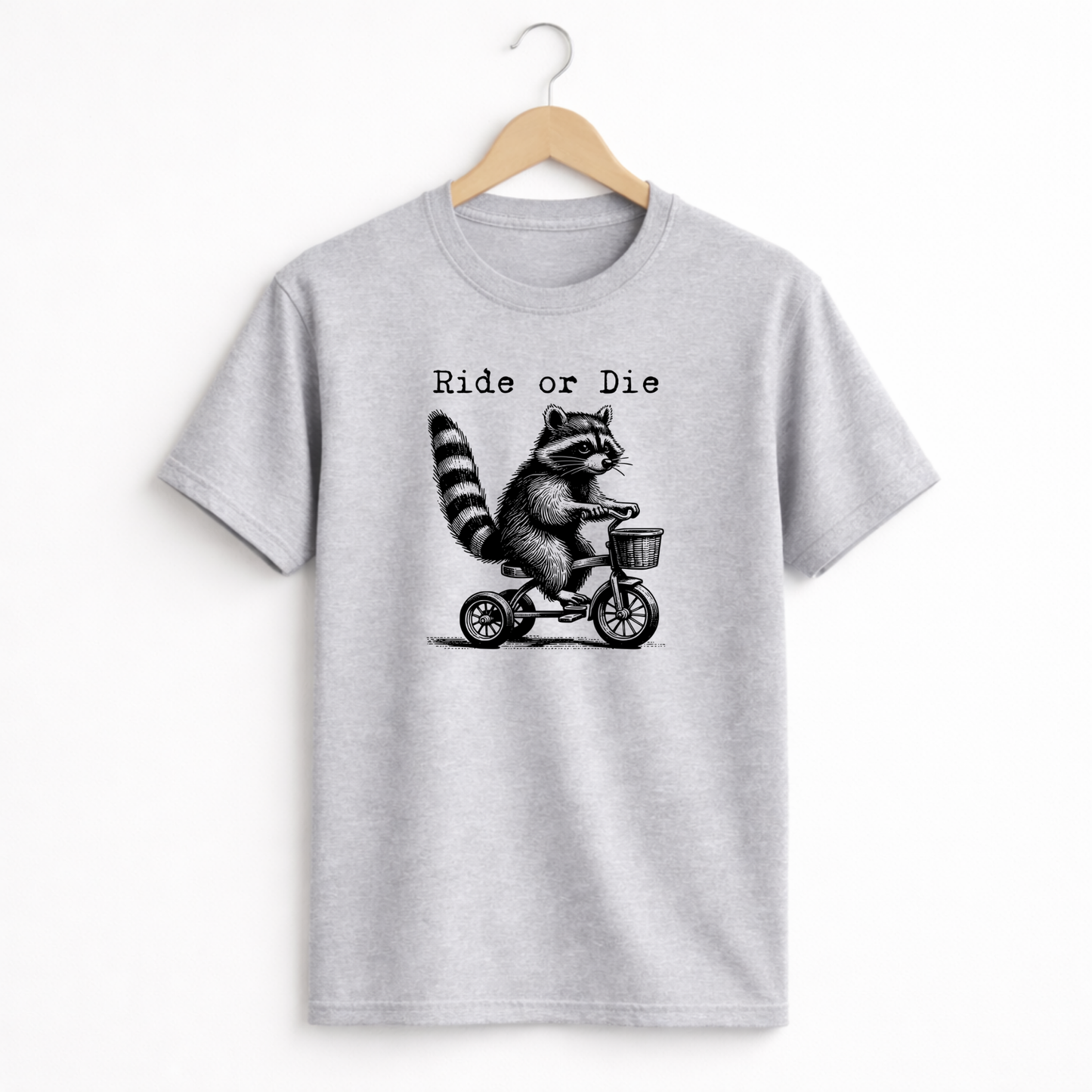 🦝 Ride or Die Raccoon Tee – Softstyle