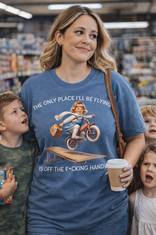 Flying Off the Handle Graphic Tee-Comfort Colors Premium Tee