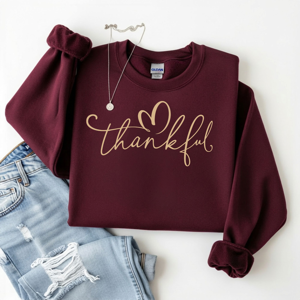 Thankful- Crewneck Sweatshirt – ThePineNook