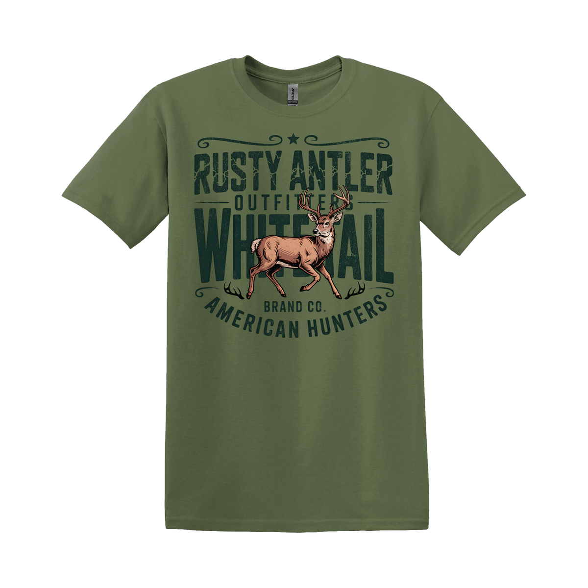 Rusty Antler Whitetail | Hunting Graphic T-Shirt