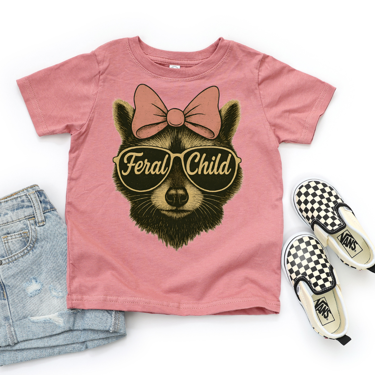 Feral Child Bear Toddler Graphic Tee – Girl Version
