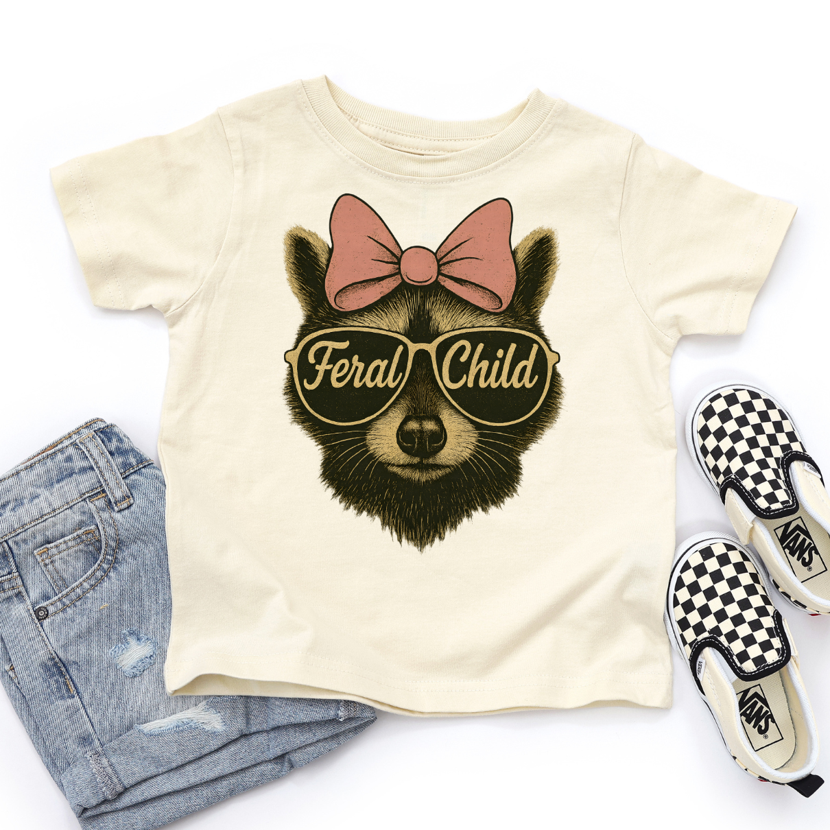 Feral Child Bear Toddler Graphic Tee – Girl Version