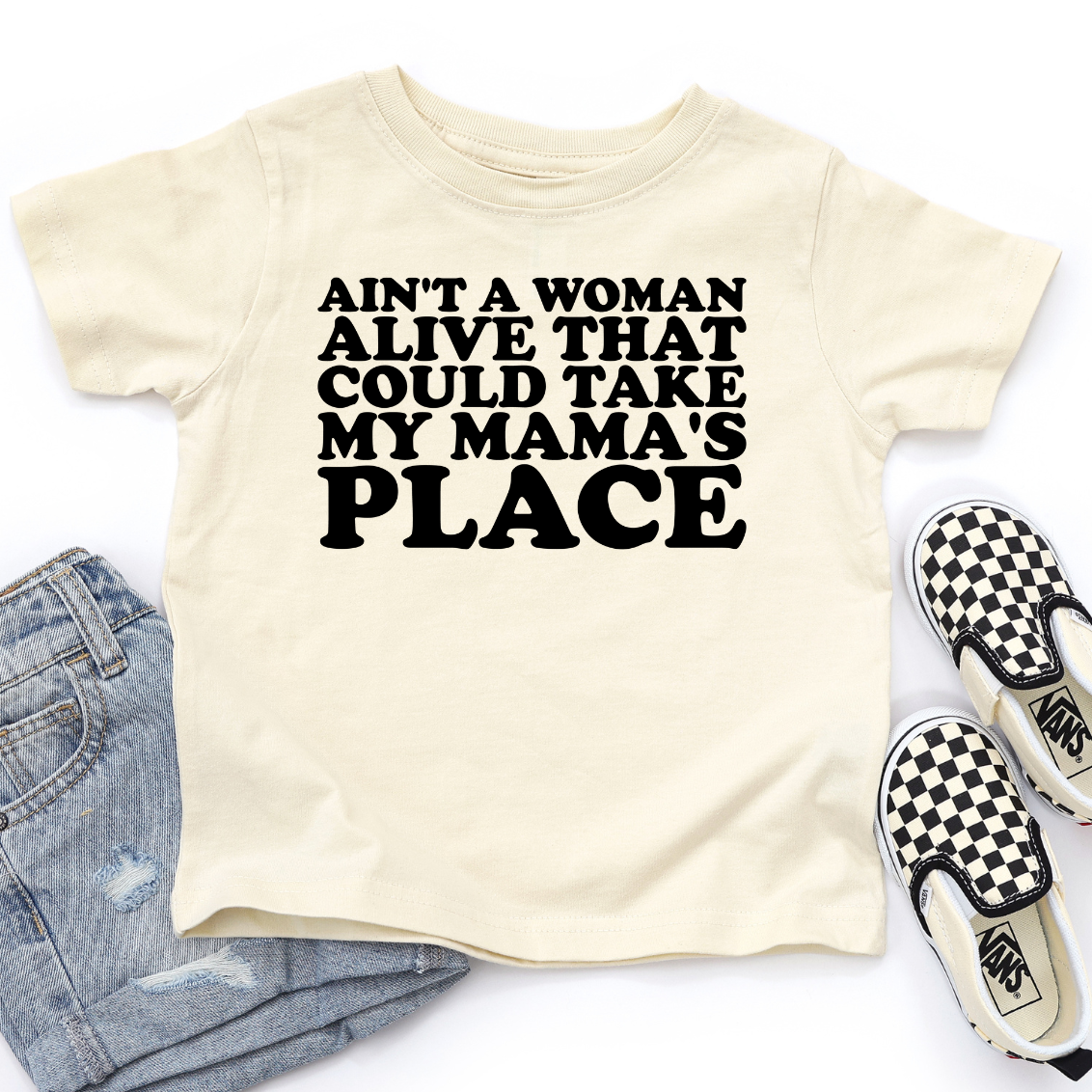 Ain’t a Woman Alive Toddler Graphic Tee  👉 shorter