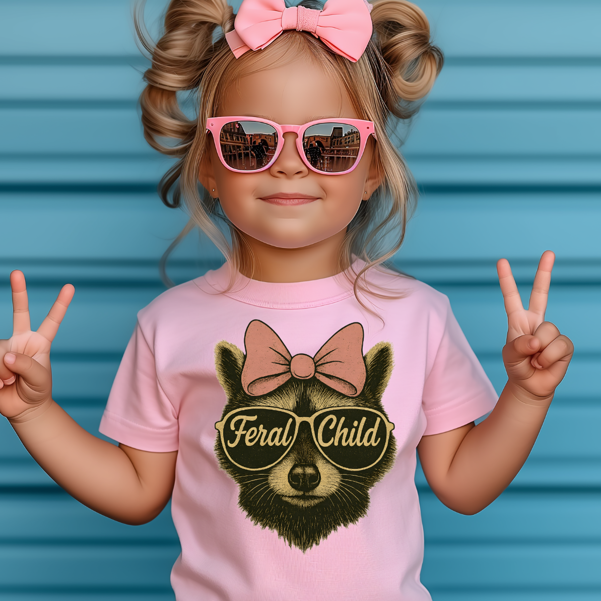 Feral Child Bear Toddler Graphic Tee – Girl Version