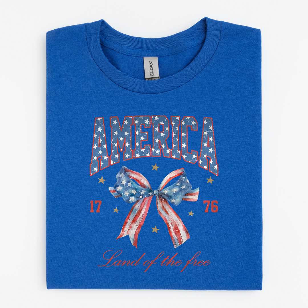 America 1776 Patriotic Bow Graphic Tee