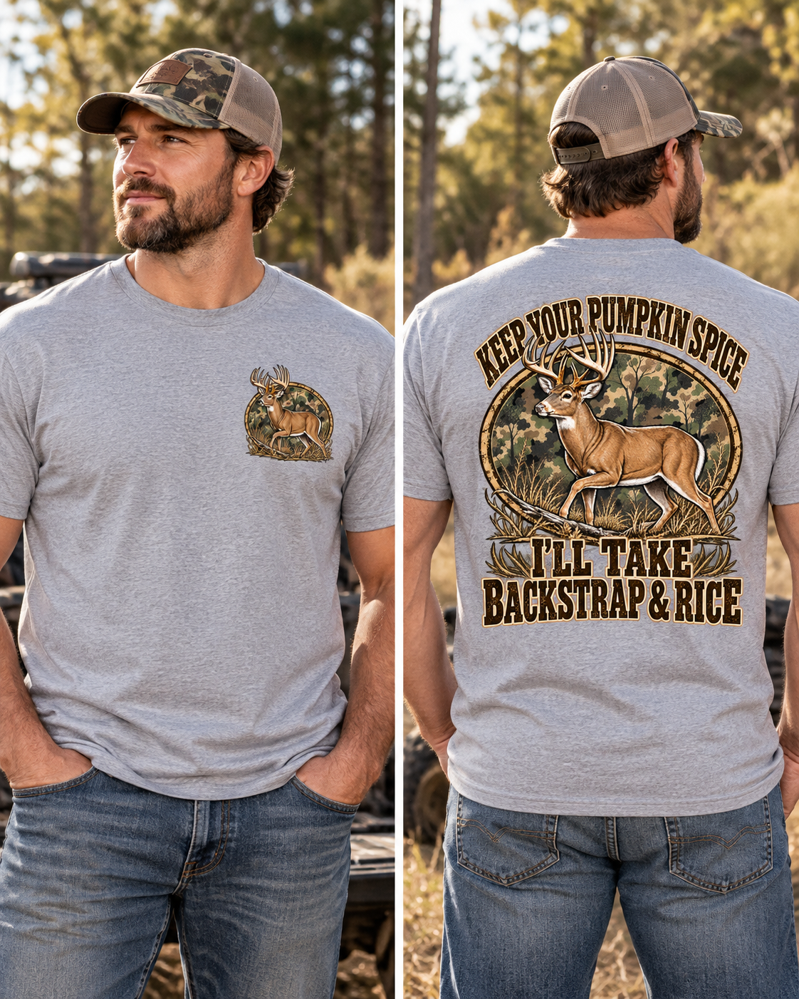 Keep Your Pumpkin Spice | Backstrap & Rice Hunting Tee