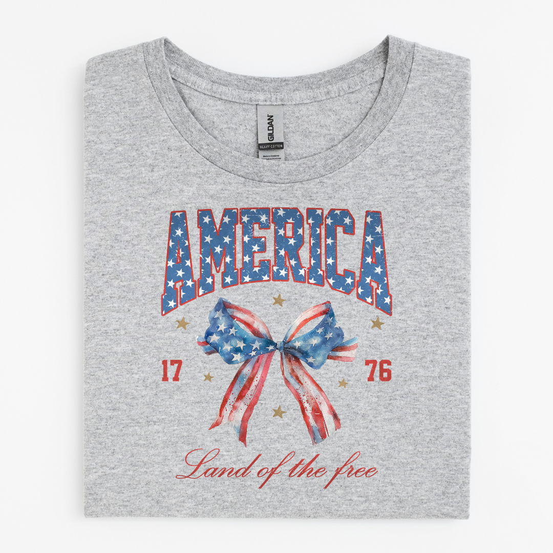 America 1776 Patriotic Bow Graphic Tee